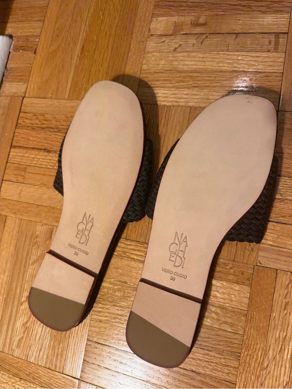 NWOT Naghedi St Barth’s Slide Sandals - Olive - Picture 7 of 12